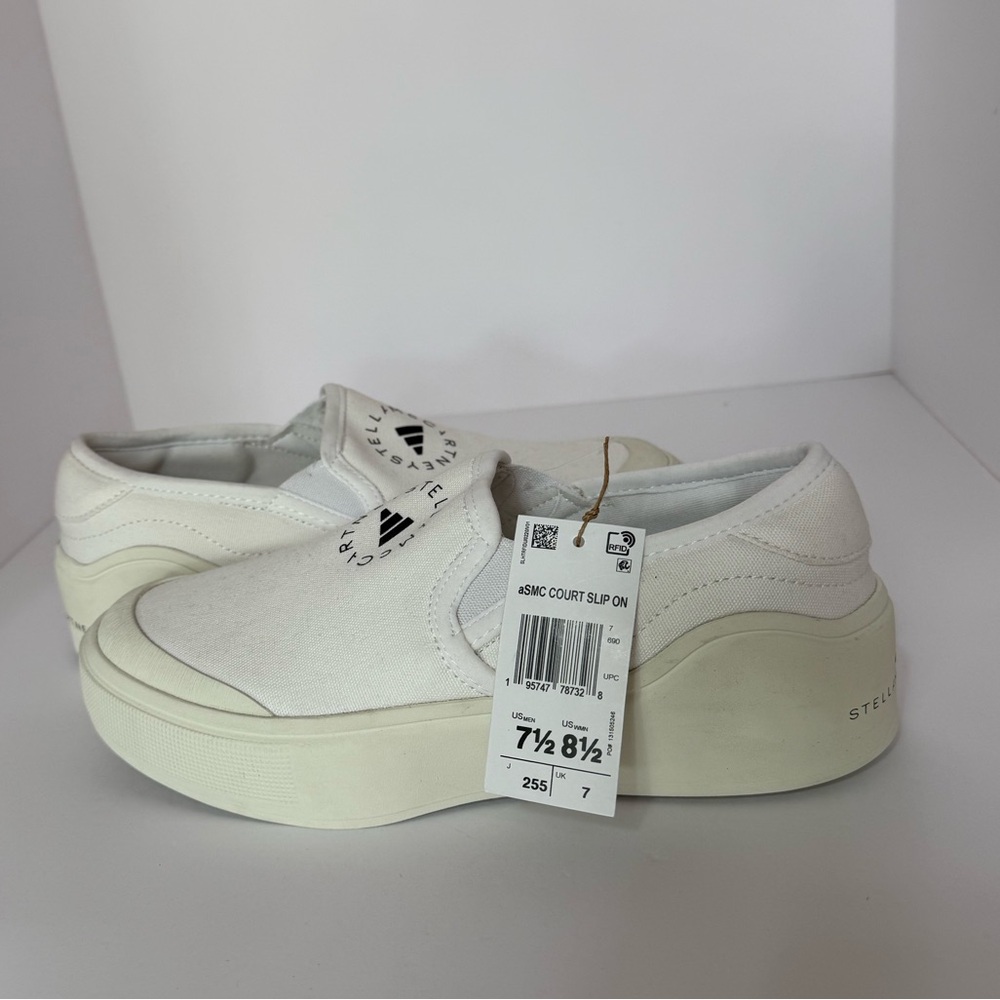 ADIDAS BY STELLA MCCARTNEY COURT SLIP-ON SHOES SIZE 8.5 NEW NO BOX